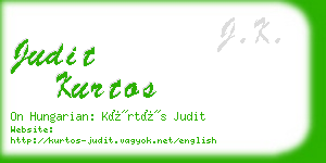 judit kurtos business card